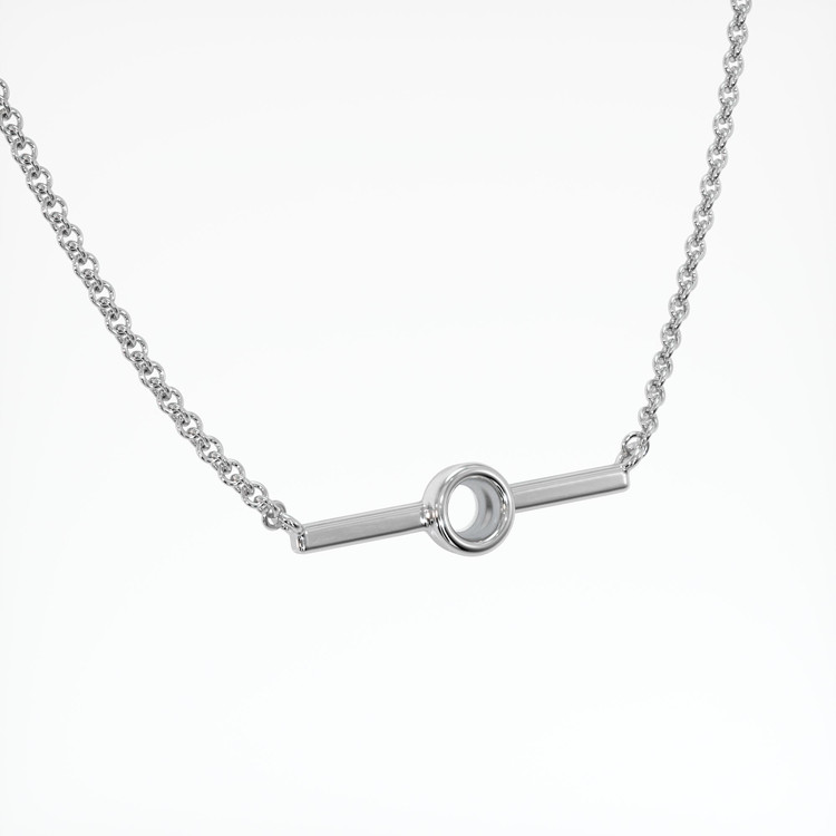 14K White Gold Vedic Necklace Setting