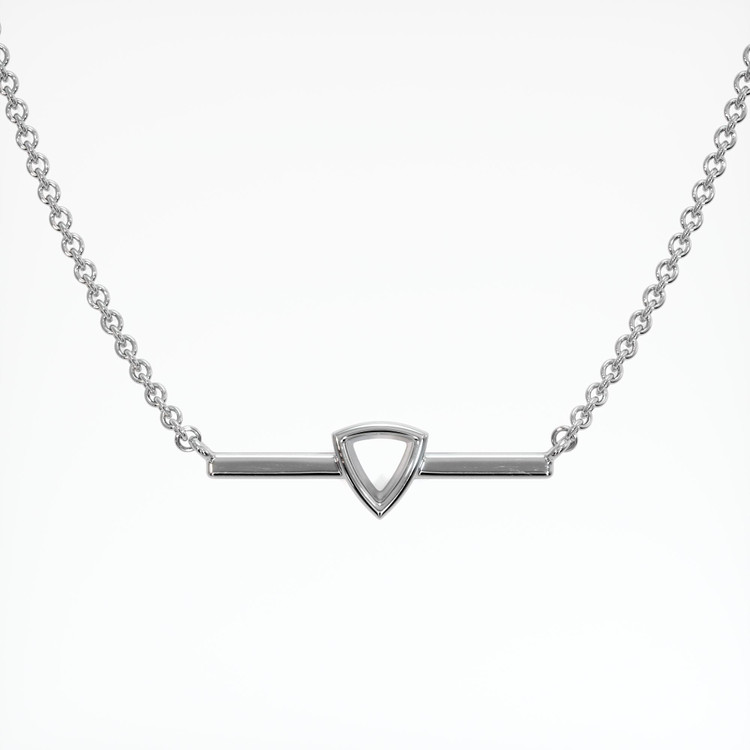 14K White Gold Vedic Necklace Setting