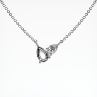 18K White Gold Accent Stones Necklace Setting Video