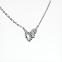 18K White Gold Accent Stones Necklace Setting Image