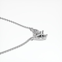 18K White Gold Accent Stones Necklace Setting Image