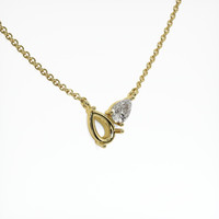 18K Yellow Gold Accent Stones Necklace Setting Image