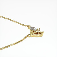 18K Yellow Gold Accent Stones Necklace Setting Image