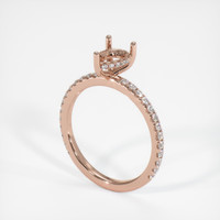 14K Rose Gold Pave Ring Setting Video