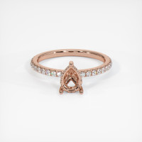 14K Rose Gold Pave Ring Setting Image