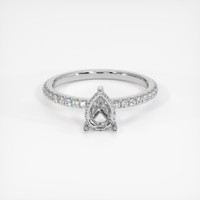 14K White Gold Pave Ring Setting Image