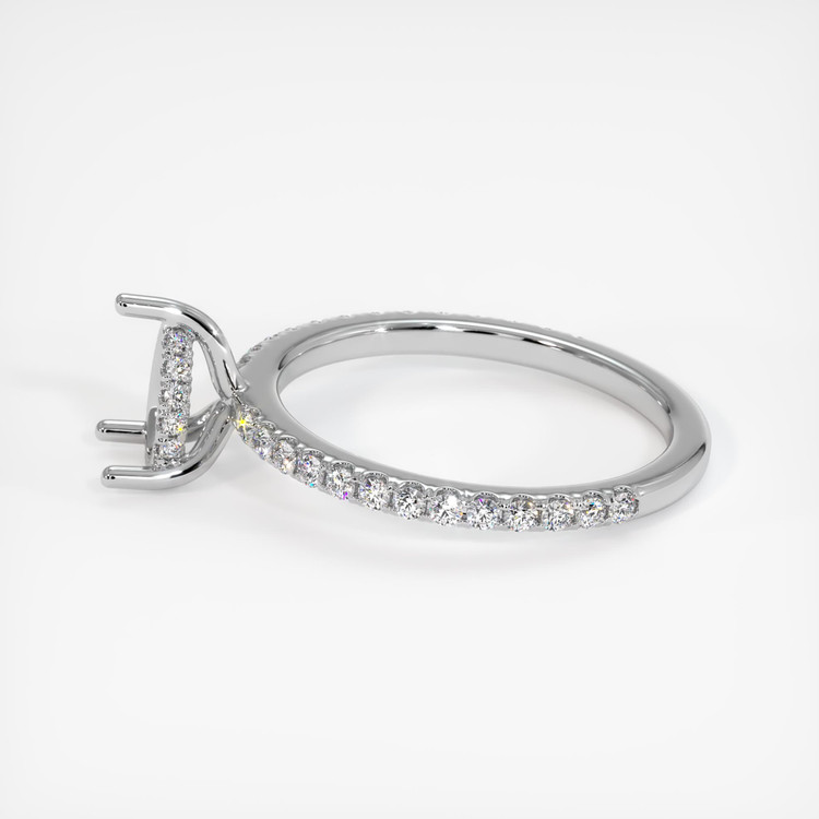 18K White Gold Pave Ring Setting