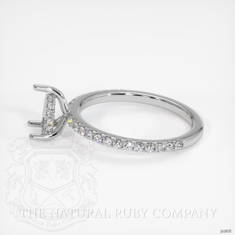 18K White Gold Pave Ring Setting