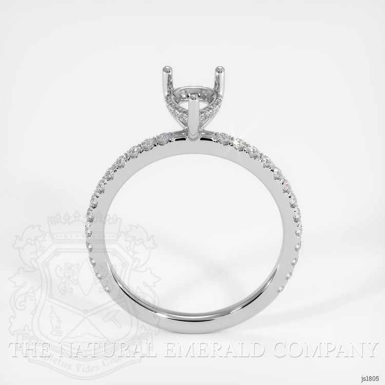 18K White Gold Pave Ring Setting