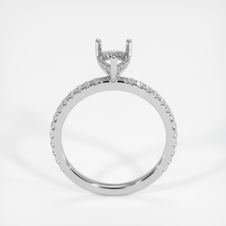 18K White Gold Pave Ring Setting