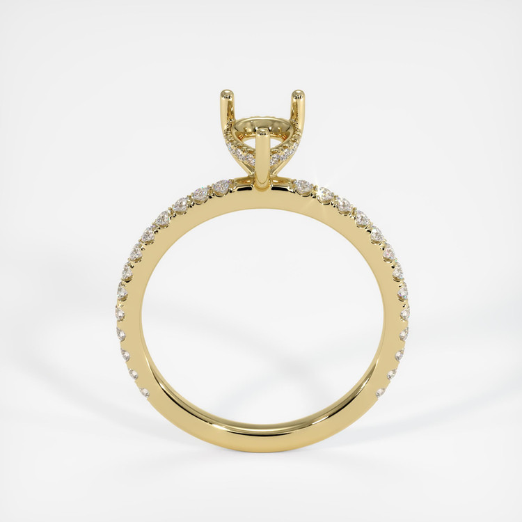 14K Yellow Gold Pave Ring Setting