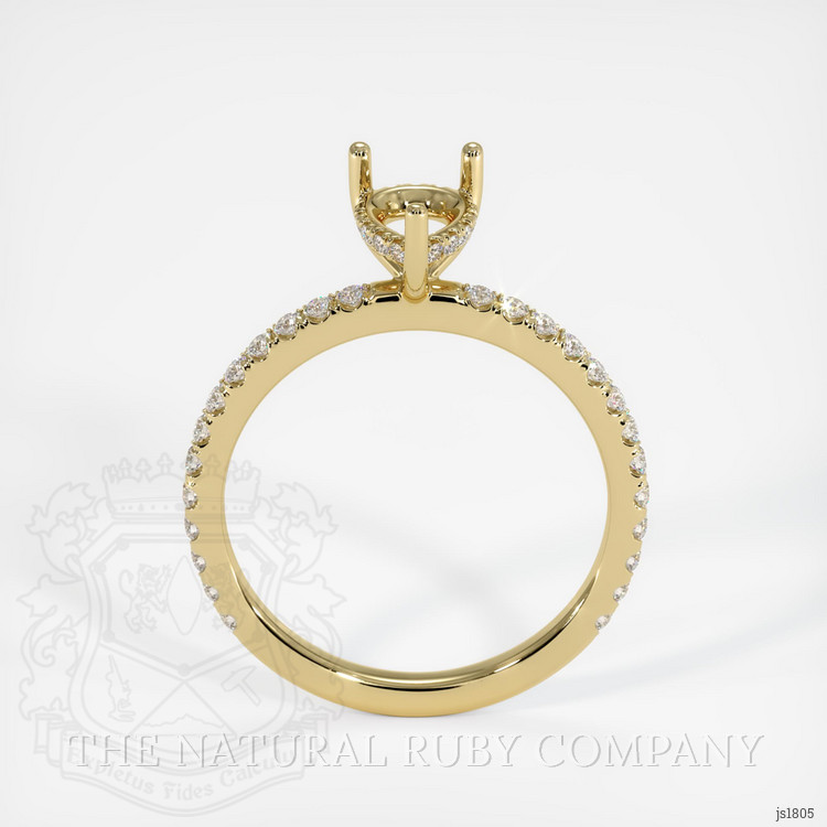 14K Yellow Gold Pave Ring Setting