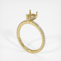 18K Yellow Gold Pave Ring Setting Video