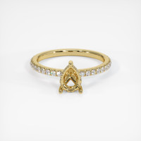 18K Yellow Gold Pave Ring Setting Image