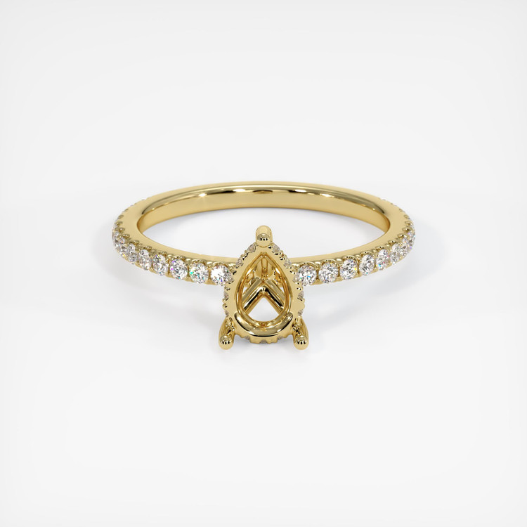 18K Yellow Gold Pave Ring Setting