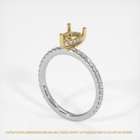 14K Yellow & White Pave Ring Setting Video