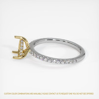 14K Yellow & White Pave Ring Setting Image