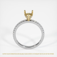 14K Yellow & White Pave Ring Setting Image