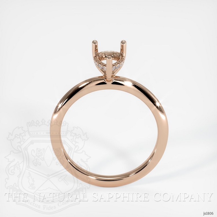 14K Rose Gold Pave Ring Setting