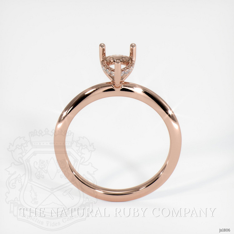 14K Rose Gold Pave Ring Setting