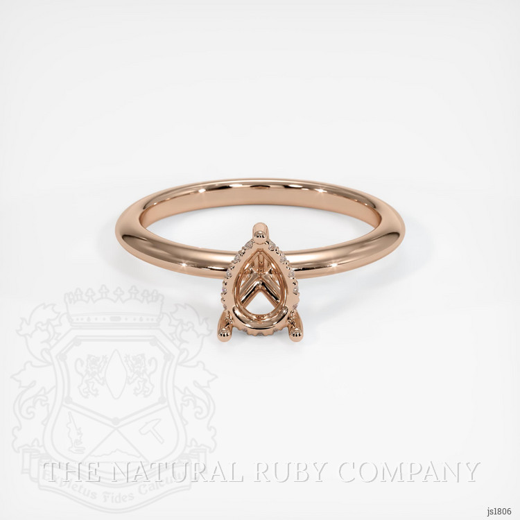 18K Rose Gold Pave Ring Setting