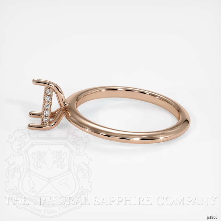 18K Rose Gold Pave Ring Setting