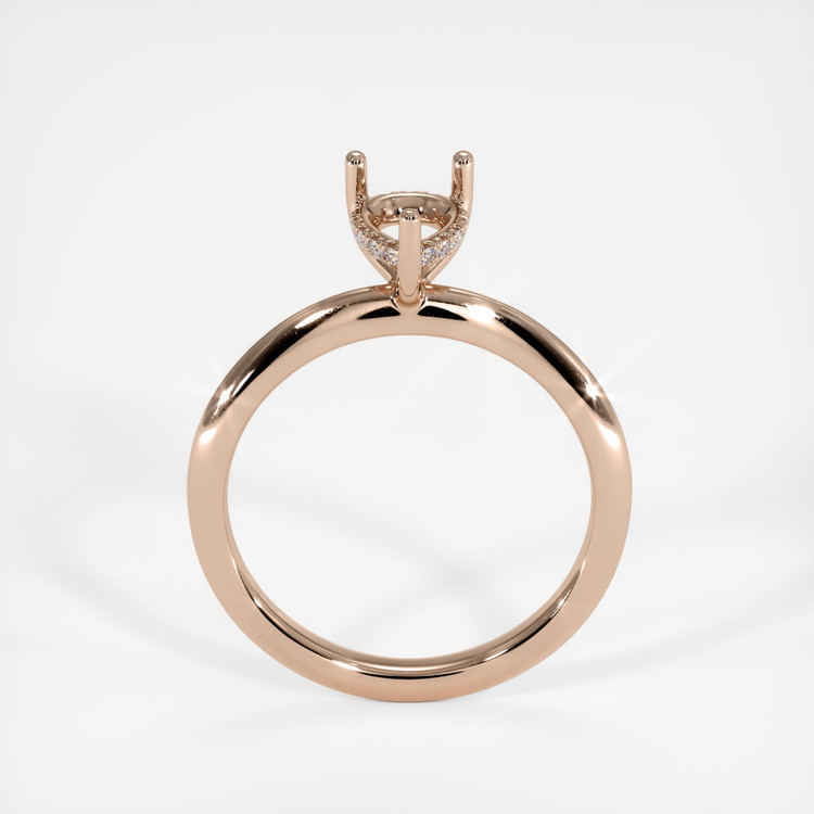18K Rose Gold Pave Ring Setting