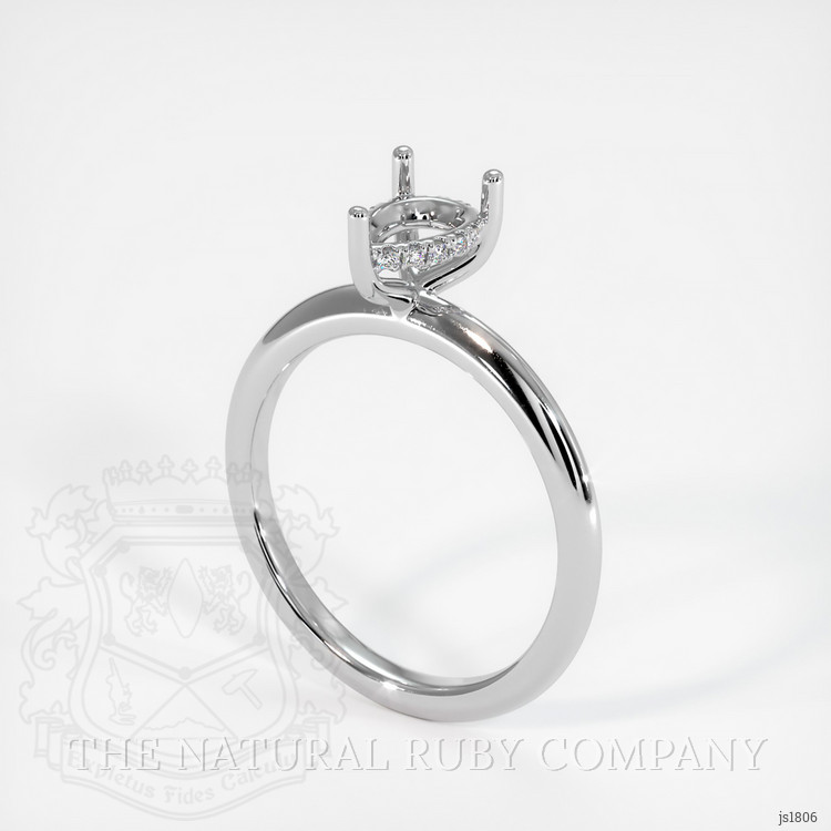 14K White Gold Pave Ring Setting