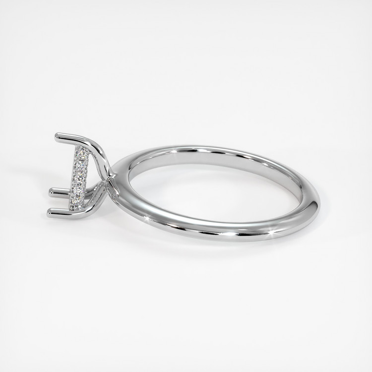14K White Gold Pave Ring Setting