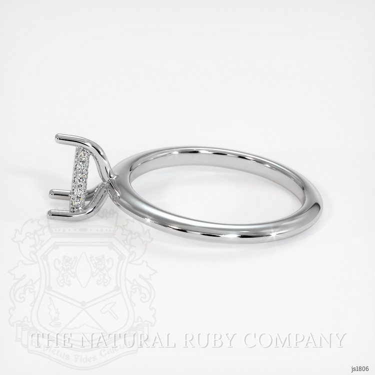 14K White Gold Pave Ring Setting