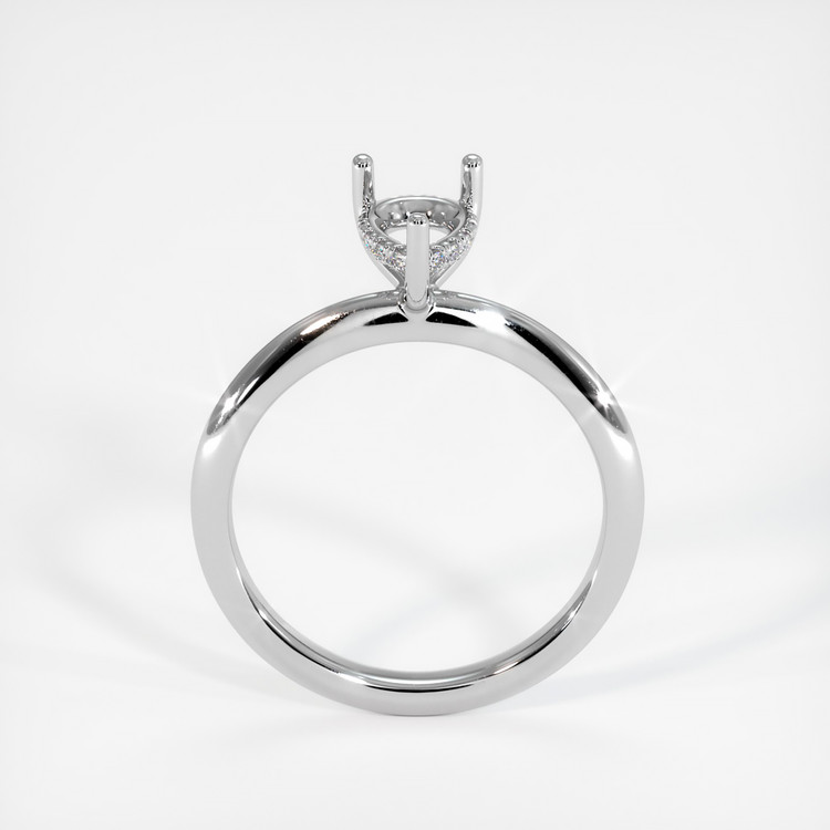 14K White Gold Pave Ring Setting
