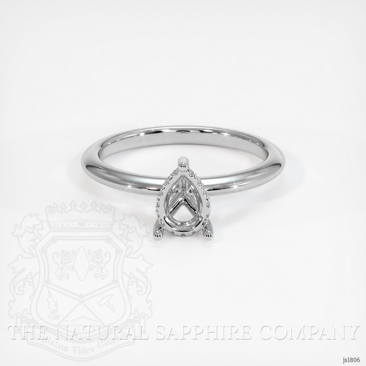 18K White Gold Pave Ring Setting