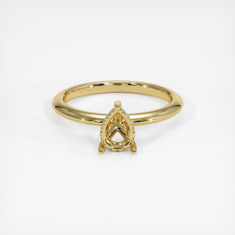 14K Yellow Gold Pave Ring Setting