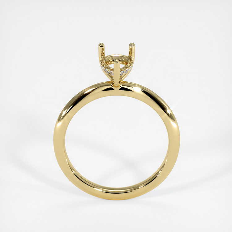 14K Yellow Gold Pave Ring Setting