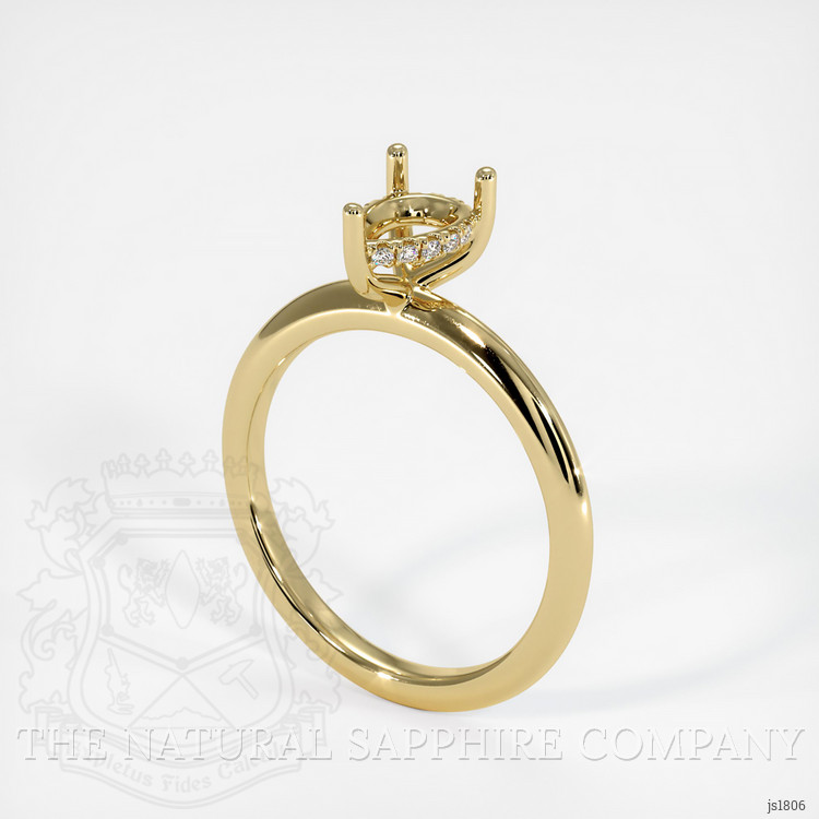 18K Yellow Gold Pave Ring Setting