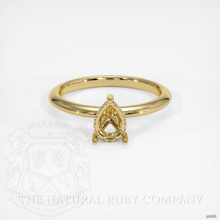 18K Yellow Gold Pave Ring Setting