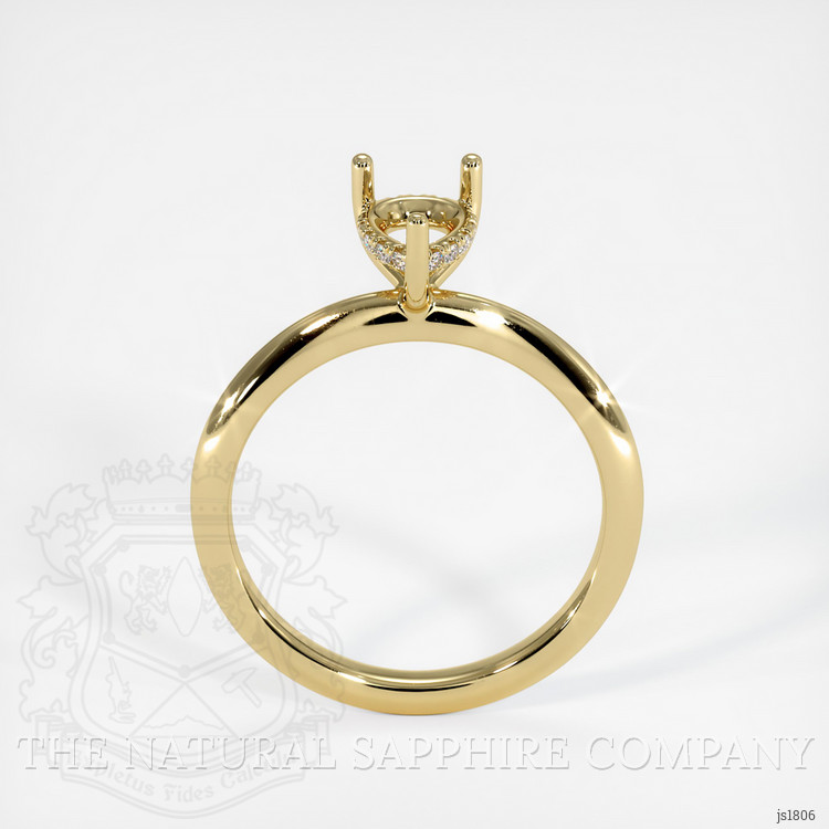 18K Yellow Gold Pave Ring Setting