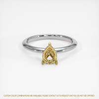 14K Yellow & White Pave Ring Setting Image