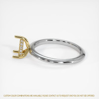 14K Yellow & White Pave Ring Setting Image