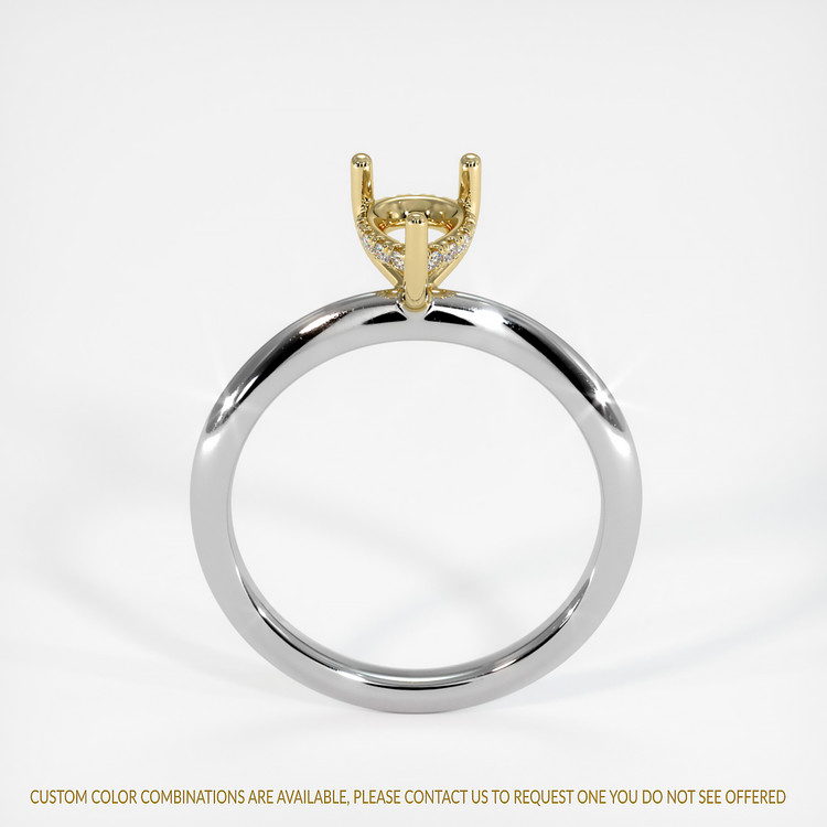 14K Yellow & White Pave Ring Setting