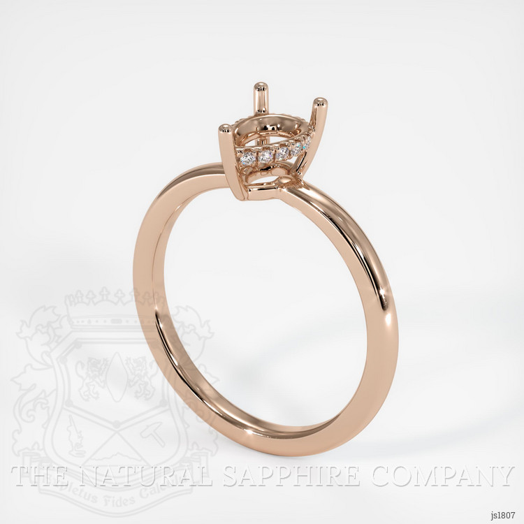 14K Rose Gold Pave Ring Setting