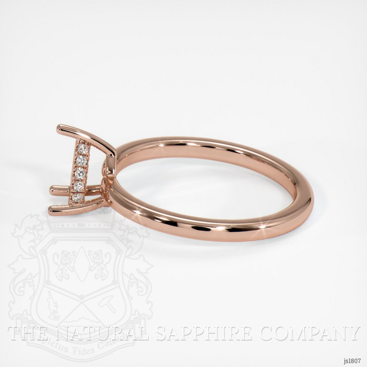 14K Rose Gold Pave Ring Setting
