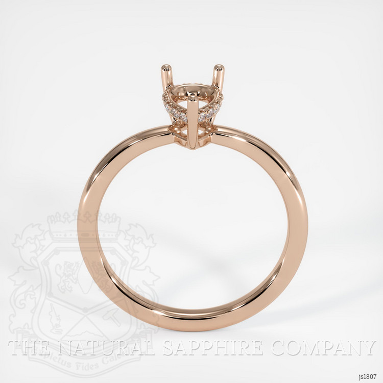 14K Rose Gold Pave Ring Setting