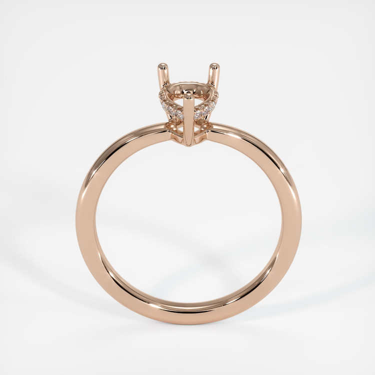 14K Rose Gold Pave Ring Setting