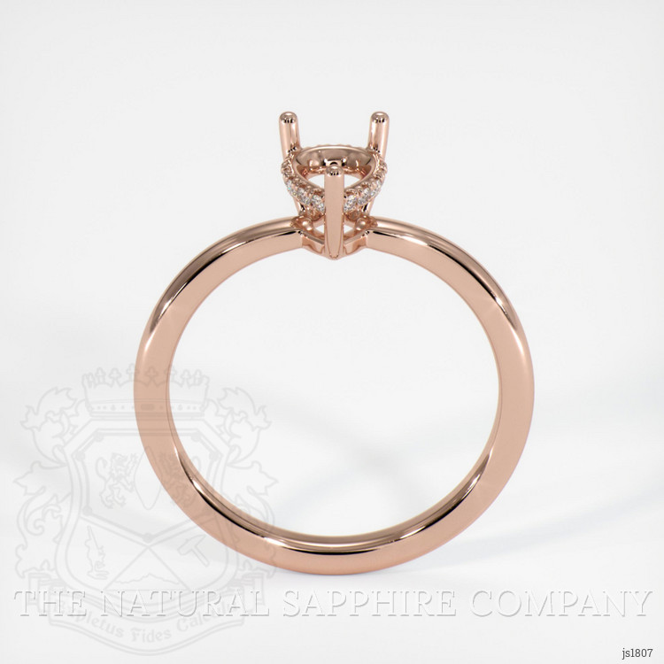 14K Rose Gold Pave Ring Setting