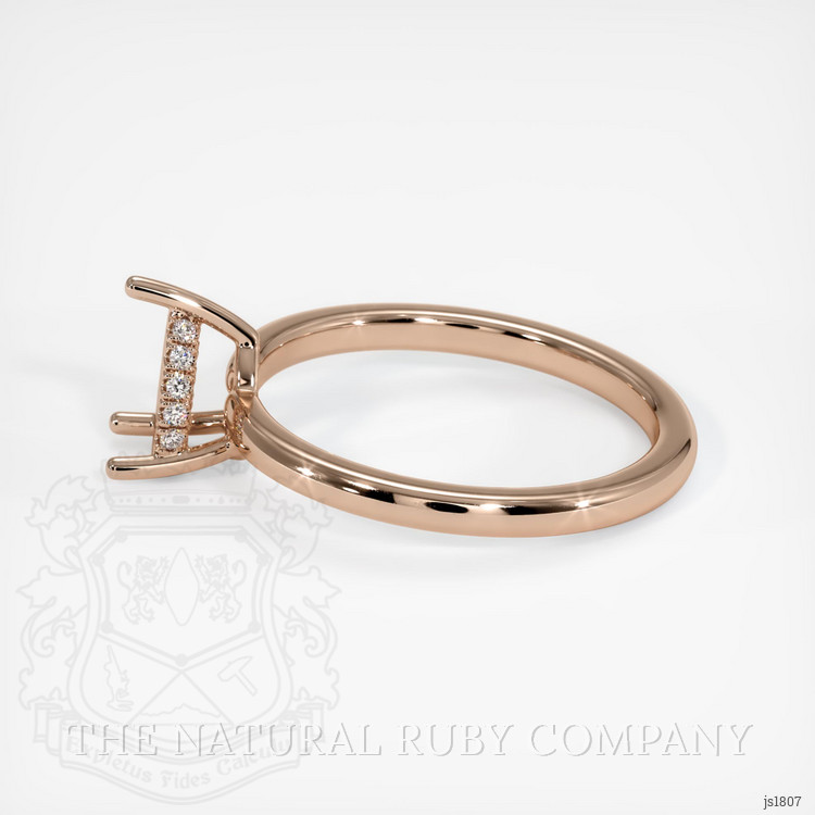 18K Rose Gold Pave Ring Setting