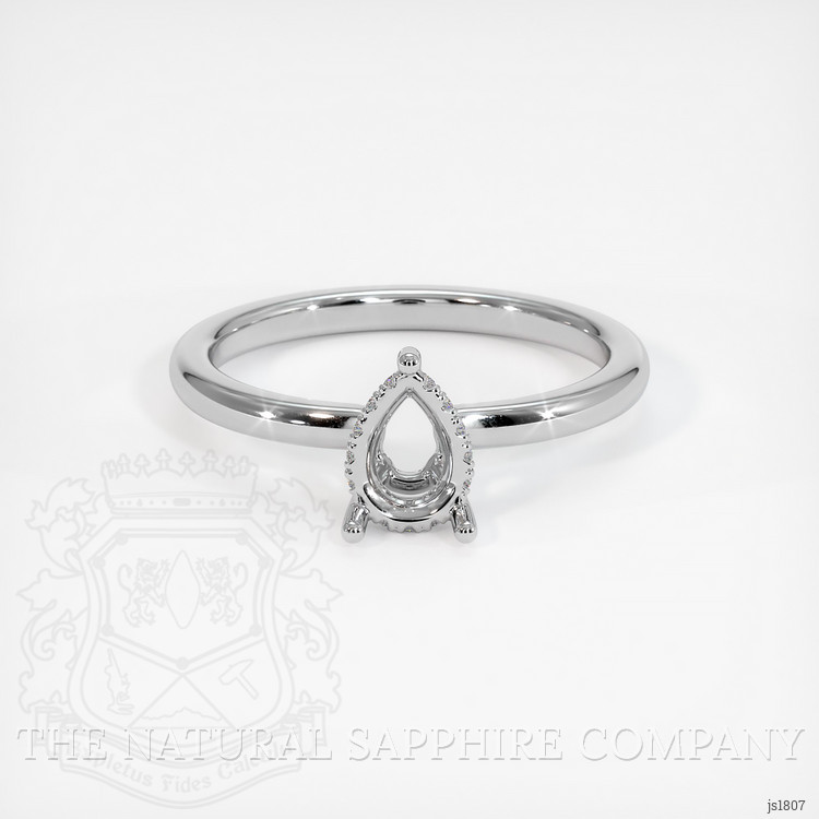 14K White Gold Pave Ring Setting