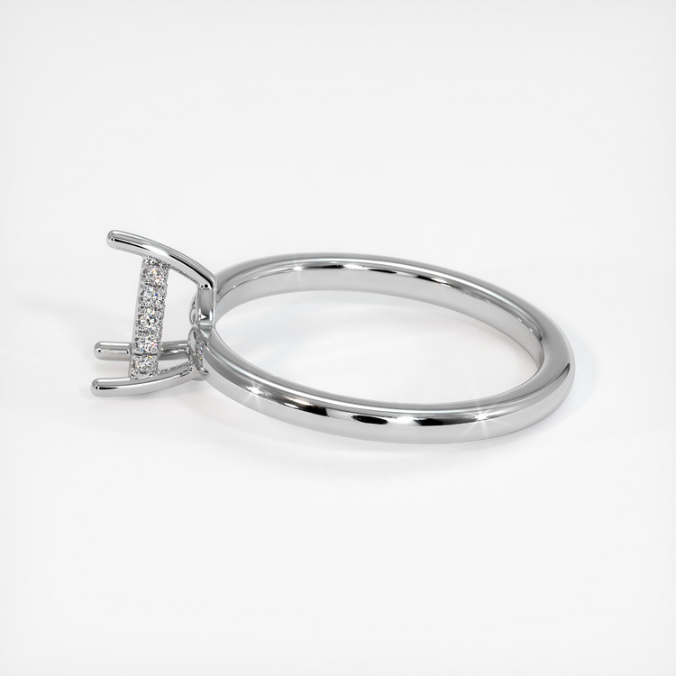 14K White Gold Pave Ring Setting