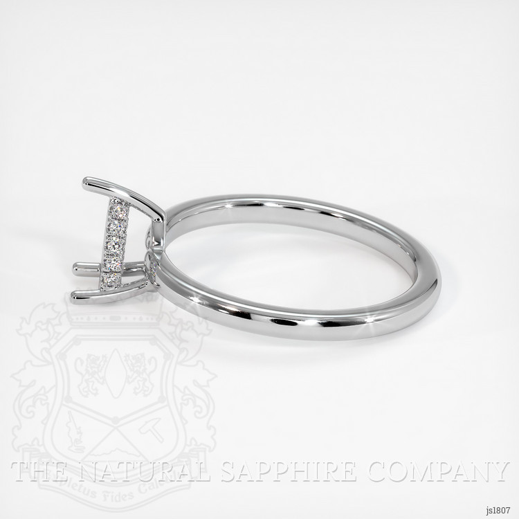 14K White Gold Pave Ring Setting