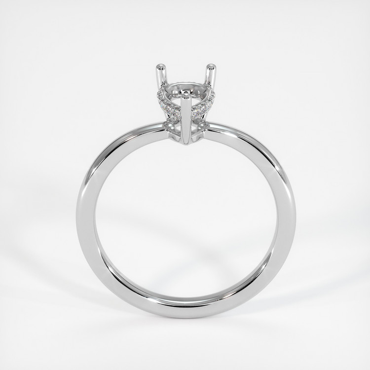 14K White Gold Pave Ring Setting